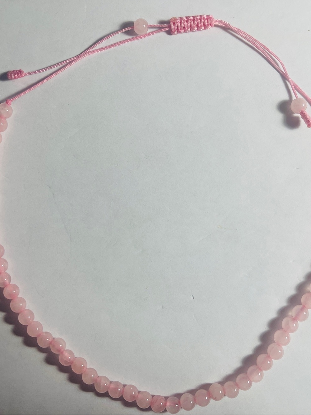 Pink Beaded Adjustable Necklace